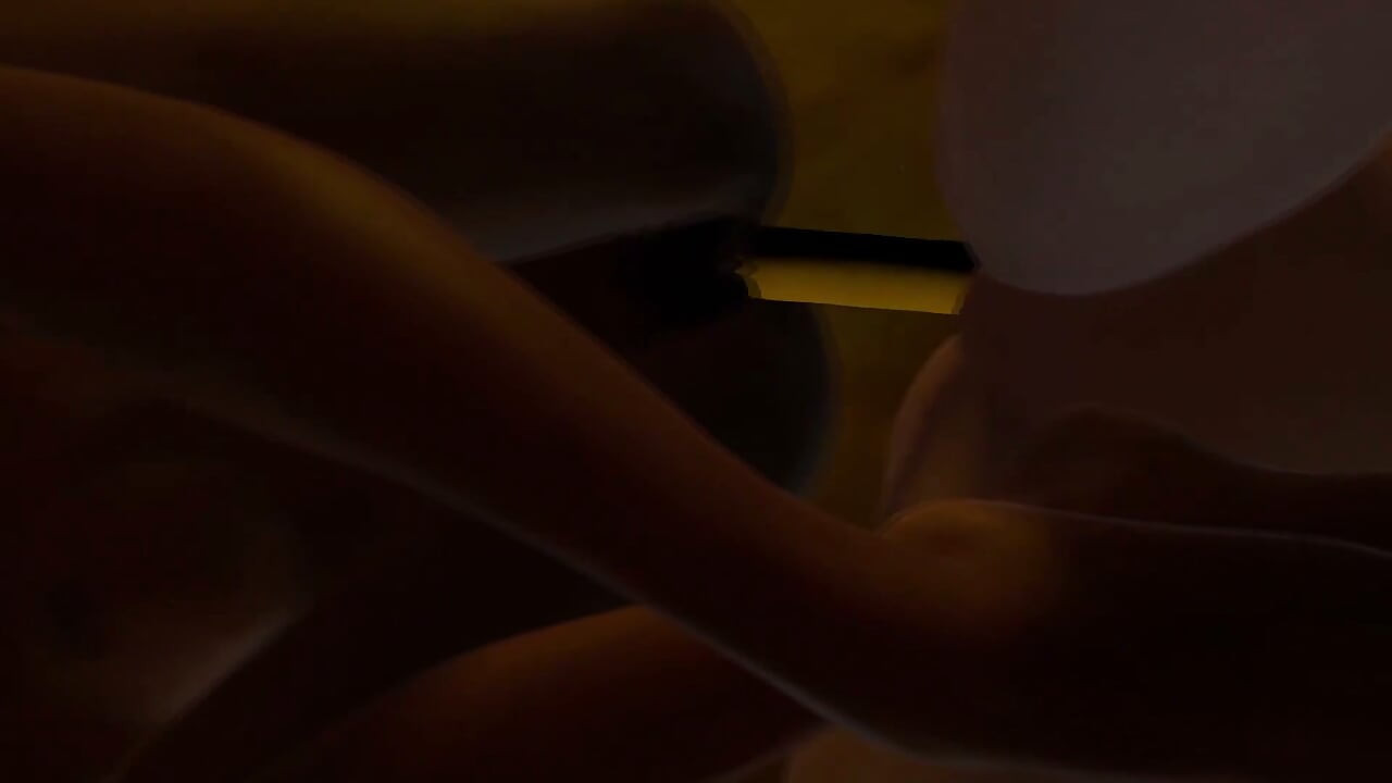 Interracial lesbian double dildo