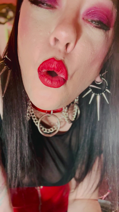 18 Rings! The Only Smoking Queen You Need Smokes A Cigarette In A Leather Skirt - OMI OME Dangles Drifts | Clip 1