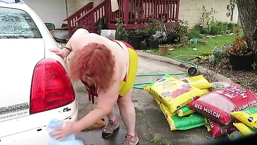 BBW autowäsche mehr blankziehen krankenschwester VICKI bBW groß wie nasser bikini
