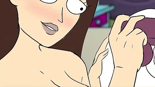 Jessica Moans As Tricia Lange Fucks Her With Dildo - Rick and Morty Cartoon