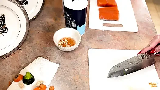 Pertunjukan memasak nudea - slammin' salmon