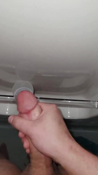 Using my cum to jerk off