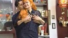 Naughty Redhead Granny Satisfied By Young Guy