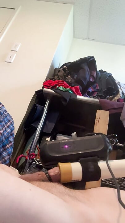 handy stroker fun with masterbating my cock