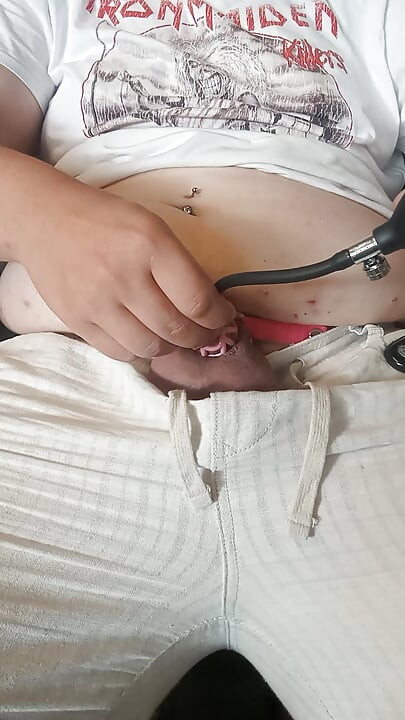 Sissy Plays with Inflatable Probe