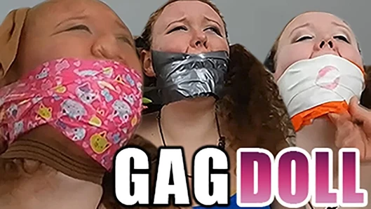 Thick Redheaded Bondage Slut Heavily Gagged By Three Lezdom Mistresses