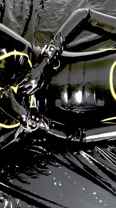Jaw-dropping moment from "Rubber Gimp Milking!"