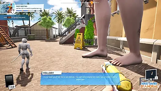 Dev waifu yıkama simülatörü oyunu bölüm 1 - vellory için ilk temizlik işi