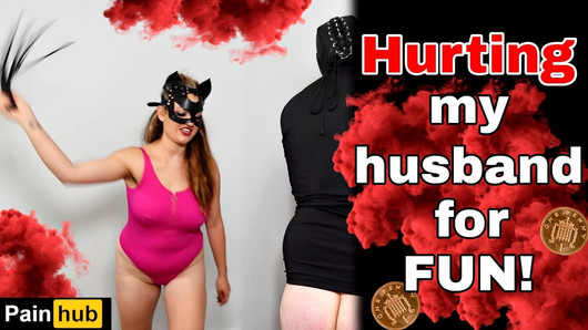 Hurting my Husband! Femdom Games Bondage Spanking Whipping Crop Cane BDSM Female Domination Milf Stepmom