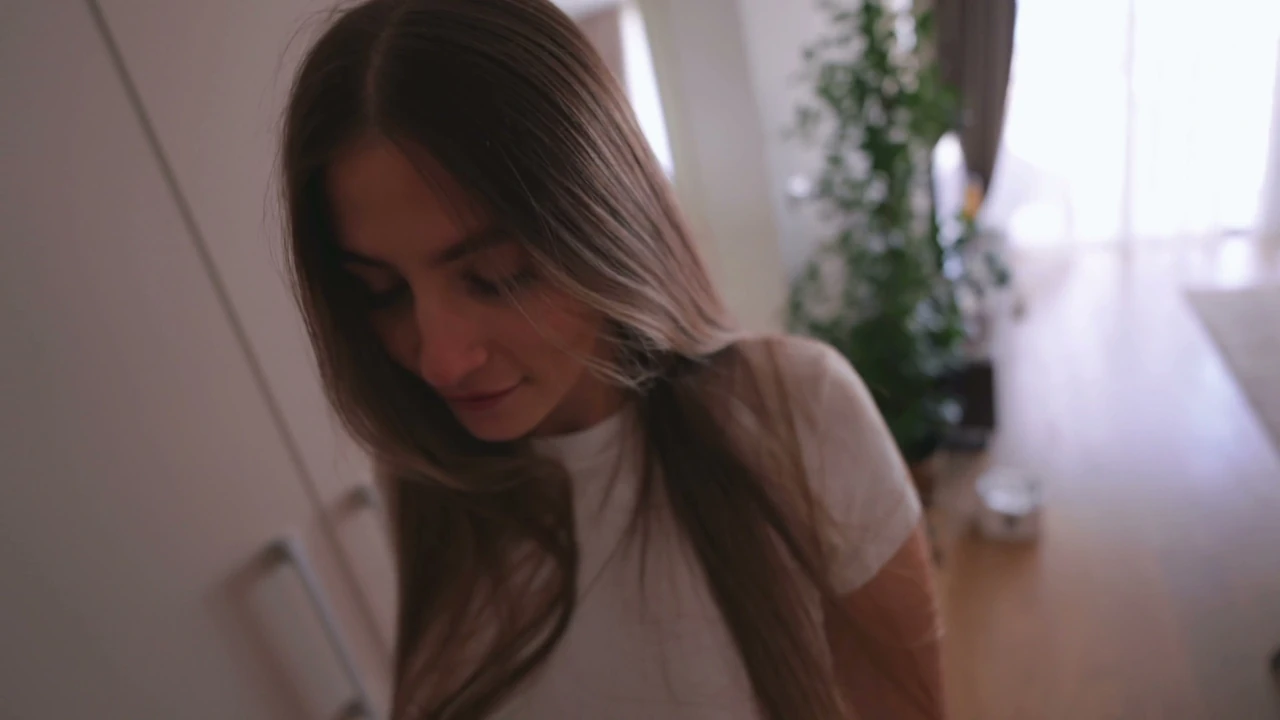 He Came Back Home Earlier and Fucked Me, but He Had No Idea I Cheated on Him Only 5 Min Before