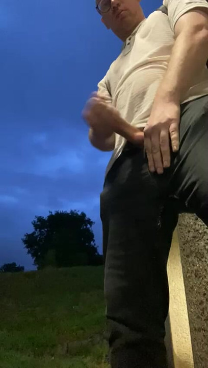 Jerked off at public stop