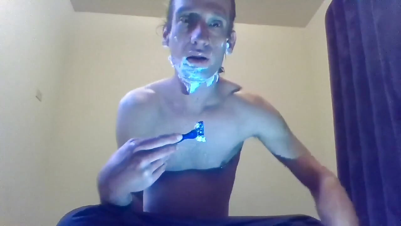 Transgirl Shaving Her Face