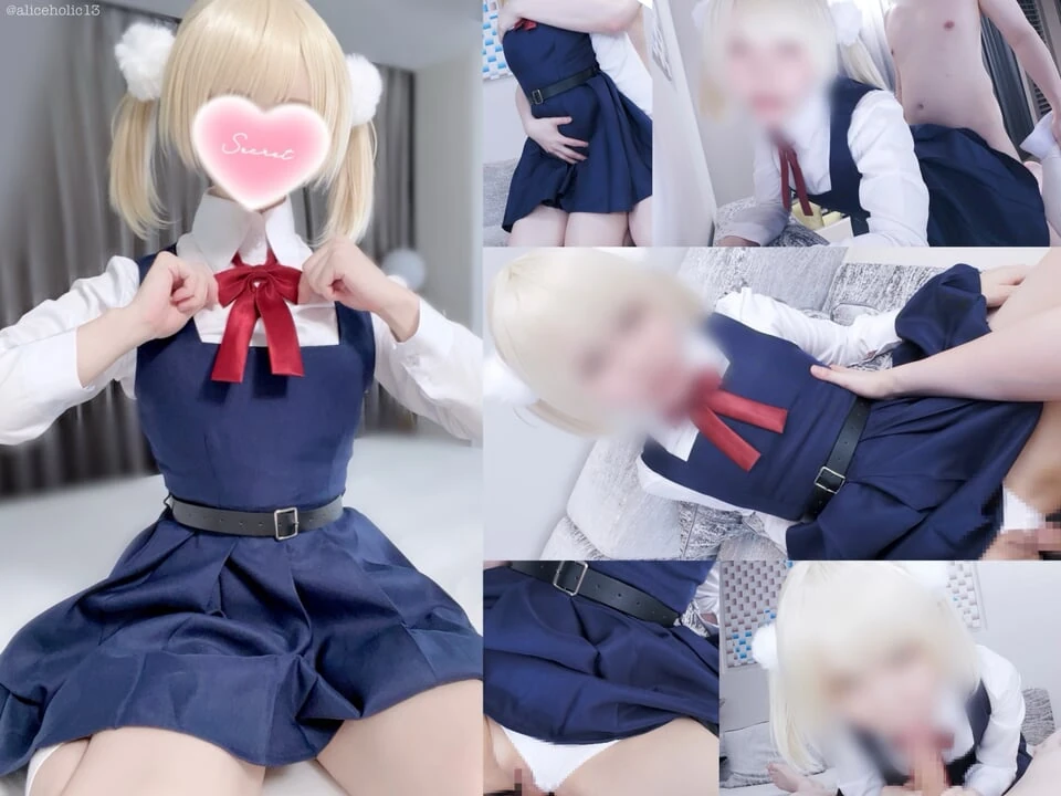 Mesugaki Vtuber Cosplaying Hookup dengan pakaian seragam. aliceholic13