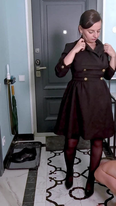 Femdom and Foot Fetish for a Cuckold from a Hot Wife with Body Writing | Clip 2