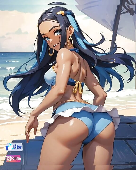 Blue haired girls dancing