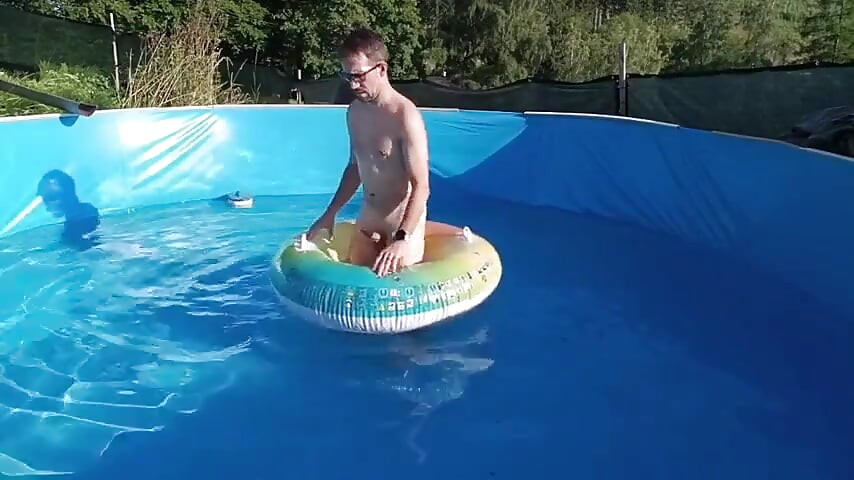 Wet Summer Ride. Handjob in the Pool