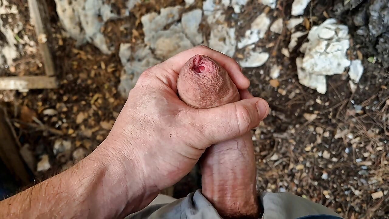 Phimosis Stepdaddy Public. Stroking Slow, Precum Everywhere