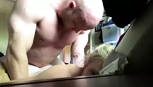 Homemade video, blonde with small tits and abs