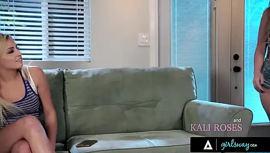 Girlsway - si cantik kali roses mengira dia ketemu sama pria lain tapi berciuman dan ngentot sama sophia lux
