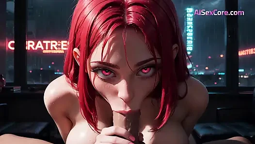 NSFW stream heats up as sexy babe shows off her body and creamy cum splashes her lips (AI)