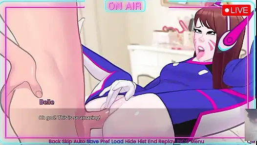 Hot celeb streamer girl was surprised! She fucked me in front of her fans on stream.