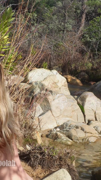 Petite Blonde Gets Outdoor Facial By The Creek | Clip 2