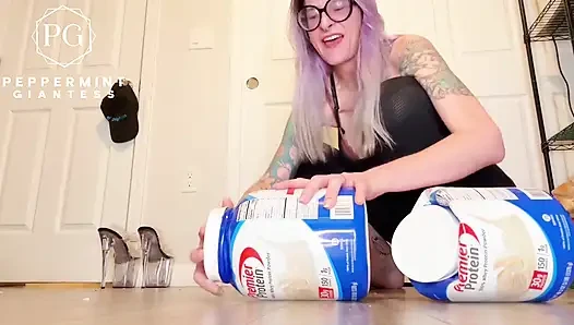 Size 16 Foot Domination: Protein Tubs Crushed Like Toys