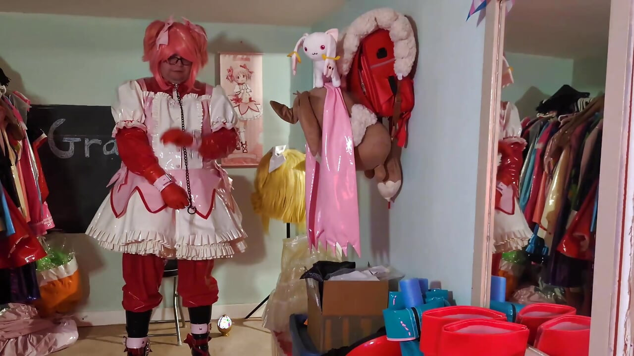 PVC takım büyülü kız madoka katmanlı ve bağlı