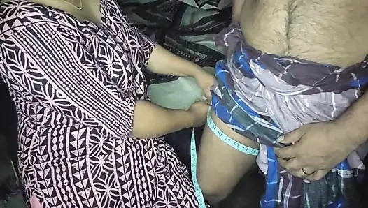 The tailor asked his wife to take his measurements and she fucked him.