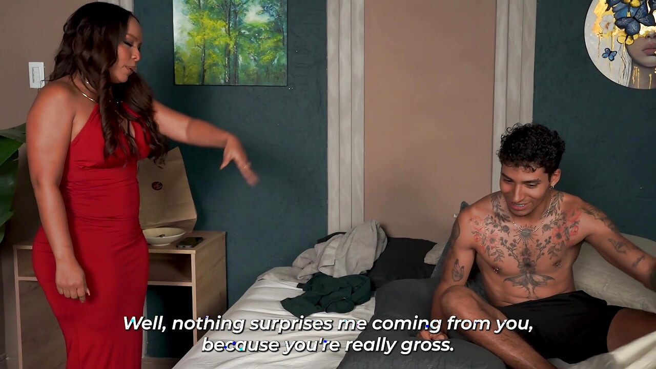 Stepmother can't stand her stepson's messiness anymore and would rather have sex with him.