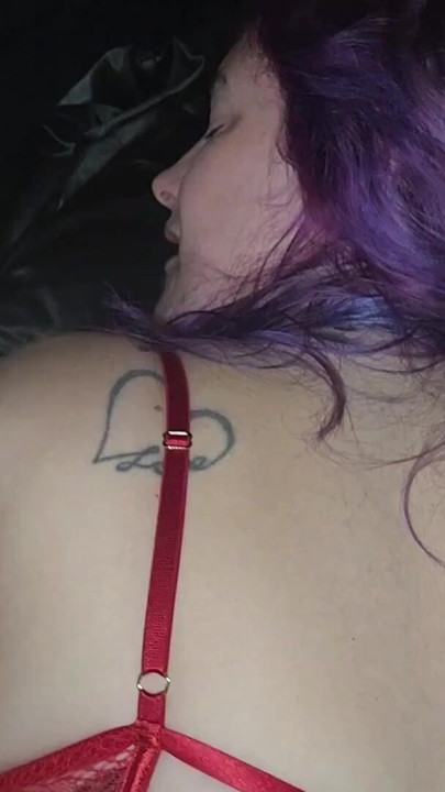 Fuck and creampie for purple haired slut in sexy lingerie P2 - Mama_Foxx94 | Clip 1