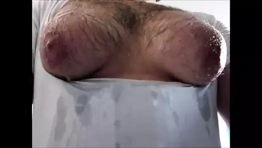 soaking wet manboobs