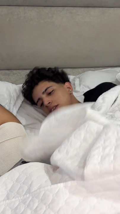 I share a bed with my girlfriend and her best friend and we end up in a rich interracial threesome. | Clip 2