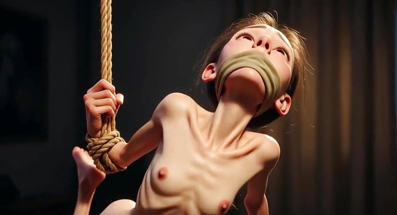 Skinny Slave Girl Bundet Stramt - Desperate & Begging for Mercy