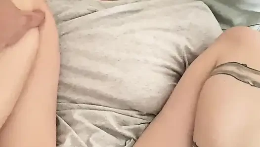 "Stop filming, I'm too shy!" Cute GF blushes and covers her face (POV)