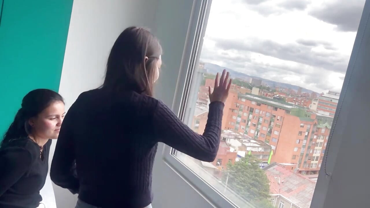 I'm fucked by my ex-boyfriend's lesbian friend