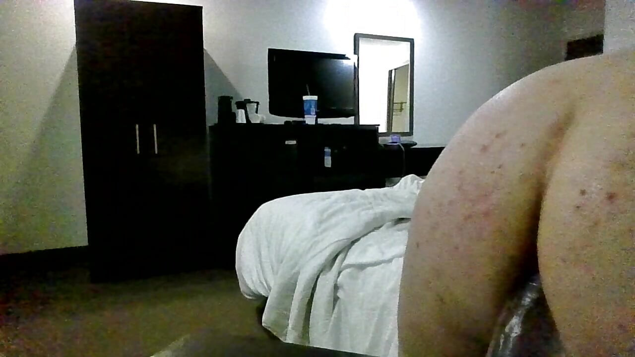 Slut playin in hotel room waiting for cock too arrive to pound me