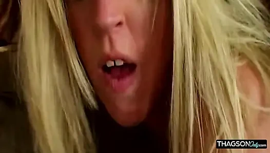 Blonde Babe's Ass Stretched Wide with Deep Fingering Action