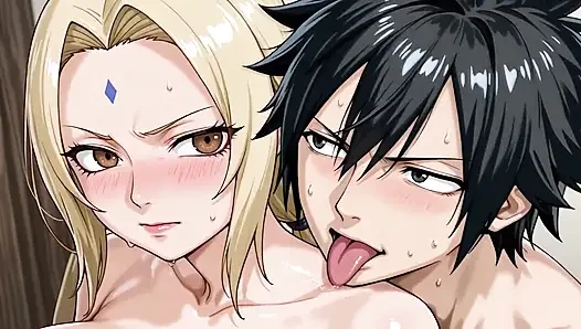 Abu-abu (kaki) X Tsunade (naruto)