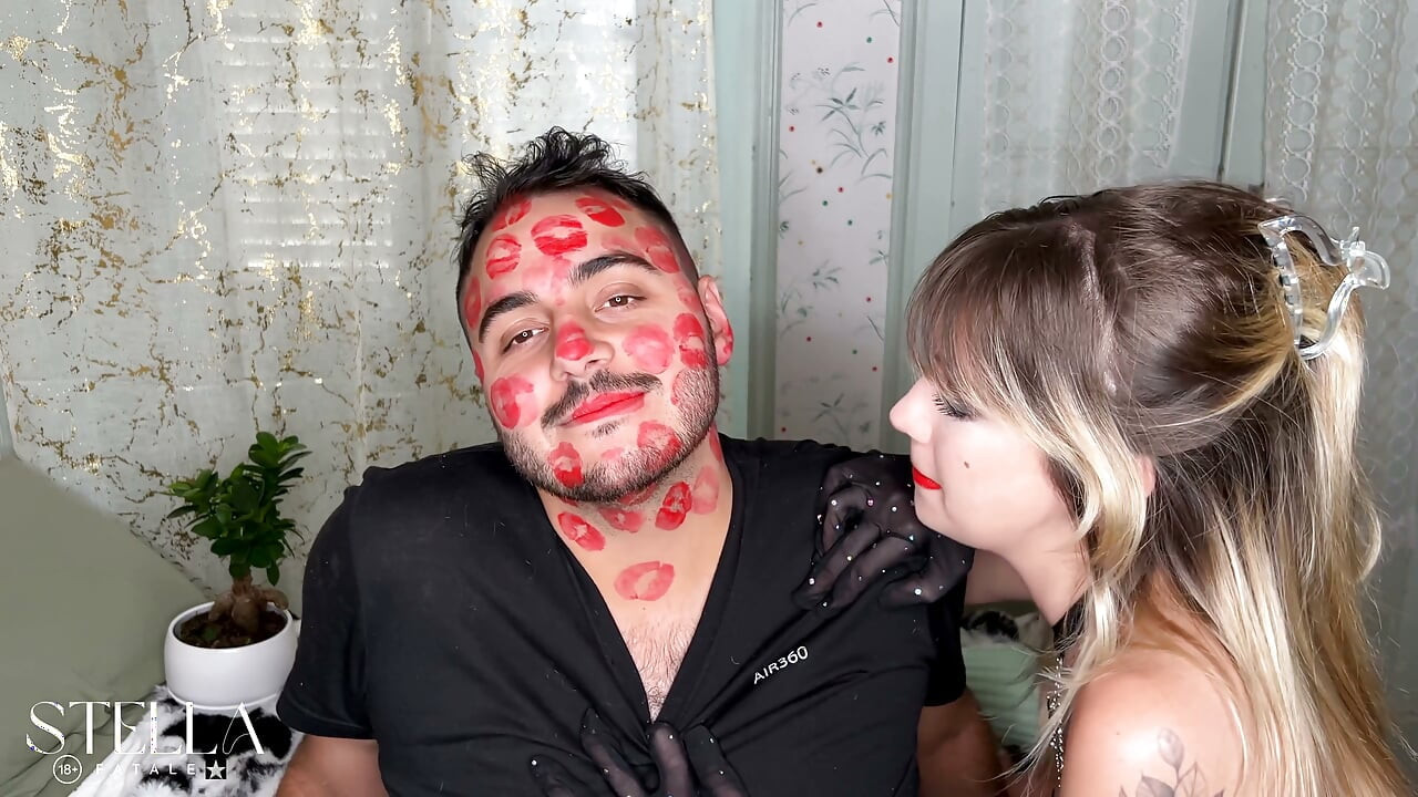Czerwona szminka znakowanie twarzy 2 filmy discovery