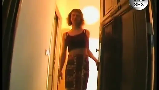 Hot blonde finger fucks herself after stripping on the bed