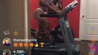 Ass on treadmill 