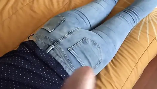 Stepson's Friends Give Me Big Cumshots on My Ass, I Love Their Hard and Juicy Cocks