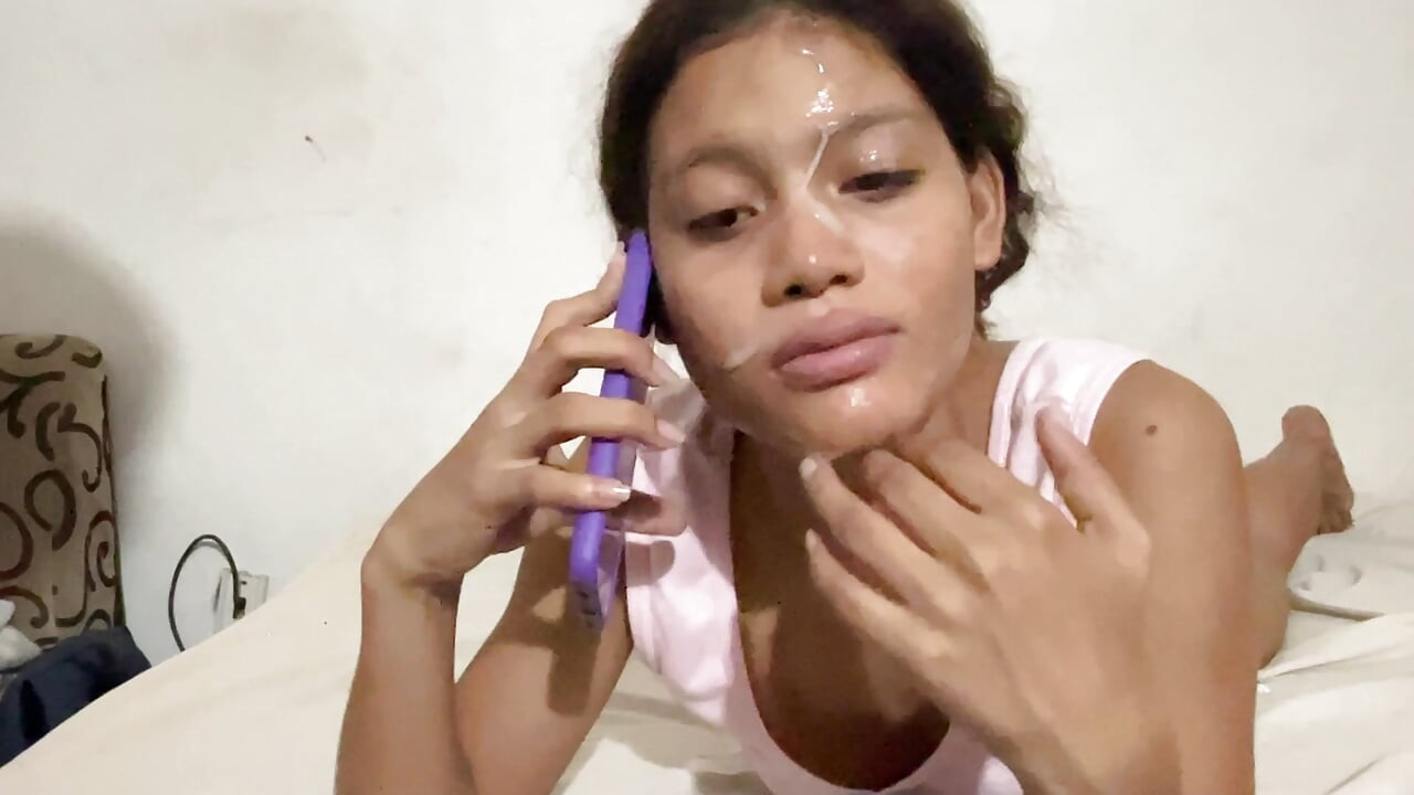 The best cum facial compilation of Samary teen horny