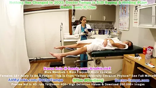 ¡Conviértete en doctor tampa y examina a angel santana con la enfermera aria nicole durante el humillante examen ginecológico que requiere 4 nuevos estudiantes!