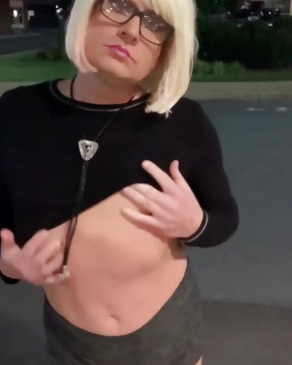 Slutty Sissy Gym, Bus Stop, Booty Shorts Dildo Assfuck