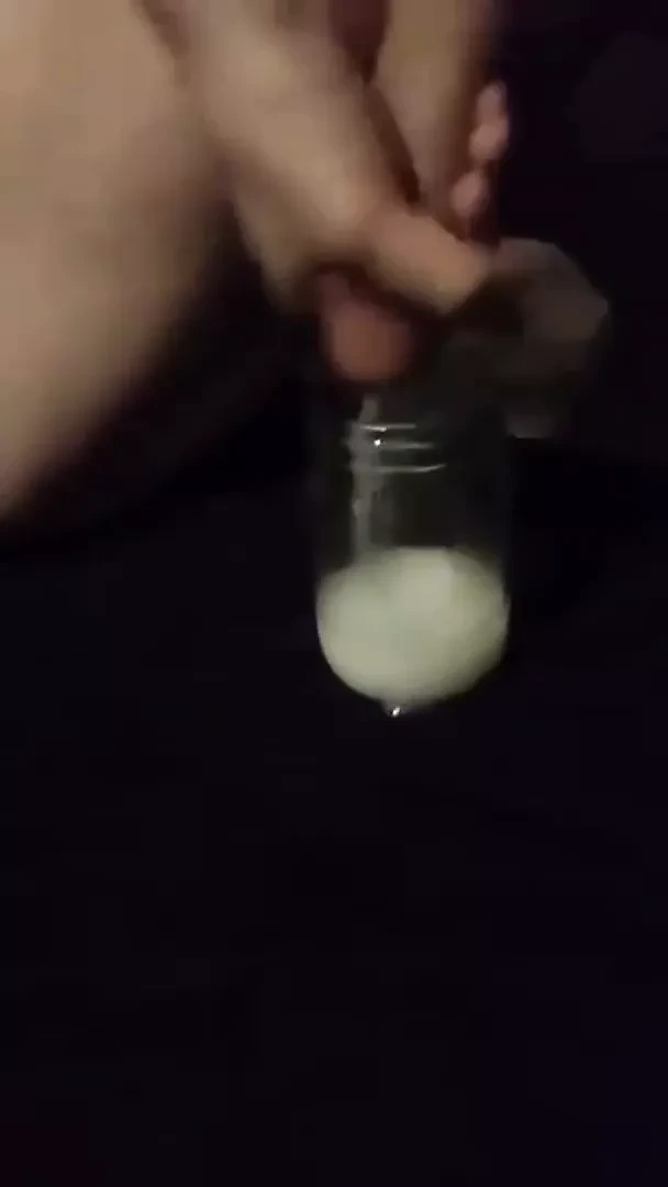 Huge cum in Glass