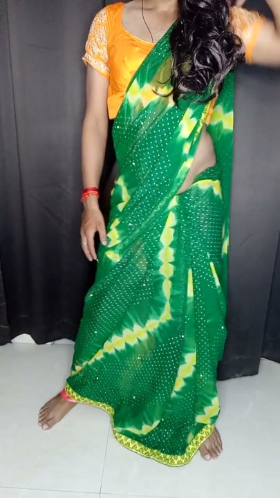 I love stepmom saree and sexy satin petticoat | Clip 1