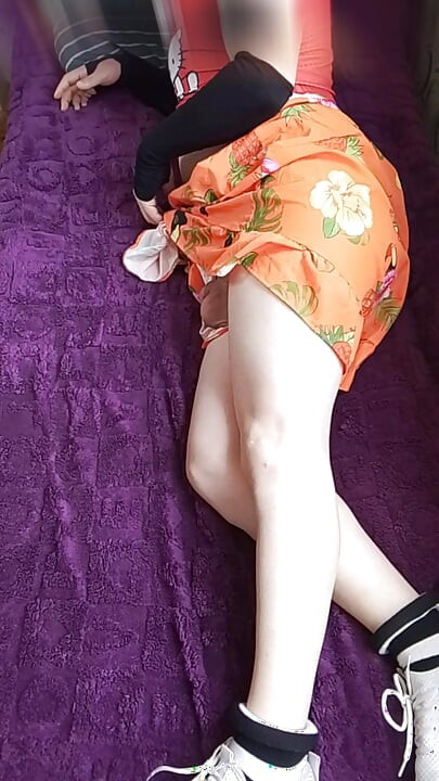 Attractive Village Femboy Playing With Her Feminine Body Self Palpate