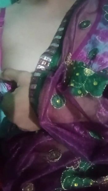 Indian Crossdresser Gaurisissy Feeling Horny in Pink Saree Sex